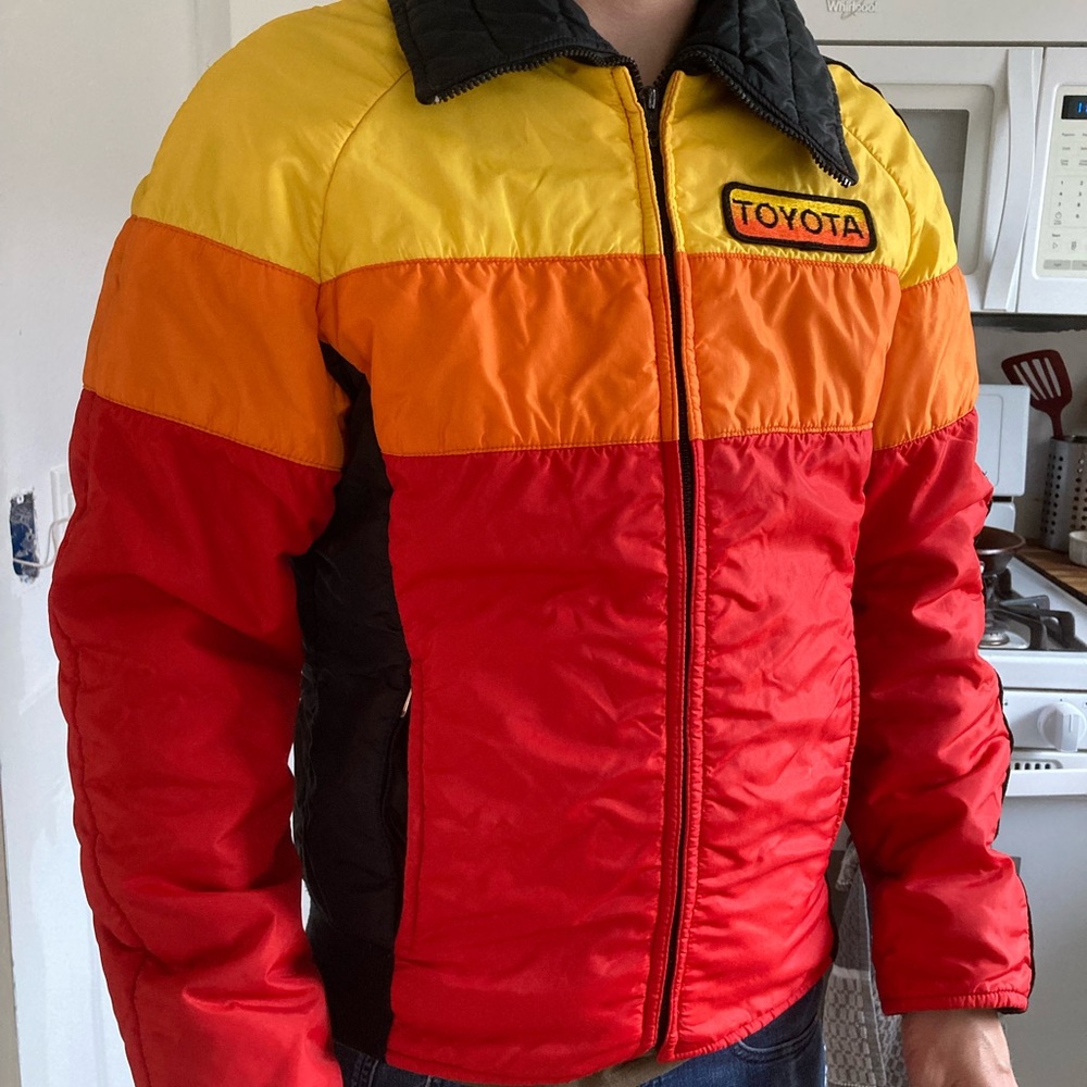 Vintage Team Toyota Toyotaline tri-color coat